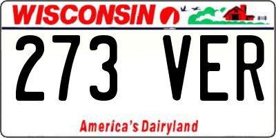 WI license plate 273VER