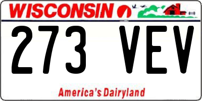 WI license plate 273VEV