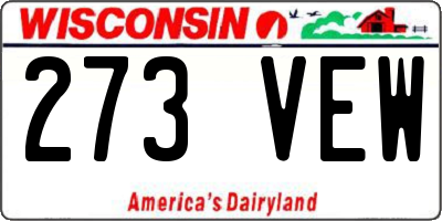 WI license plate 273VEW