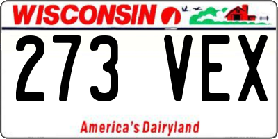 WI license plate 273VEX