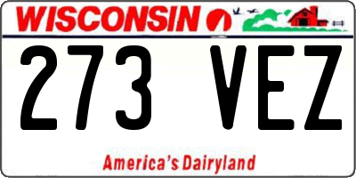 WI license plate 273VEZ