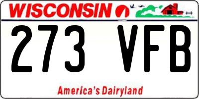 WI license plate 273VFB