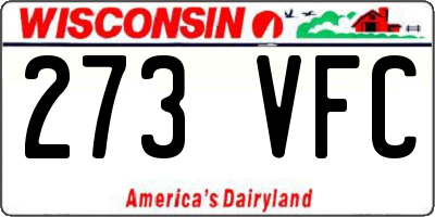 WI license plate 273VFC
