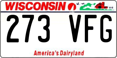 WI license plate 273VFG