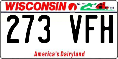 WI license plate 273VFH