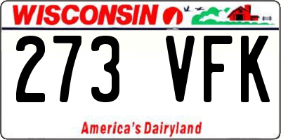 WI license plate 273VFK
