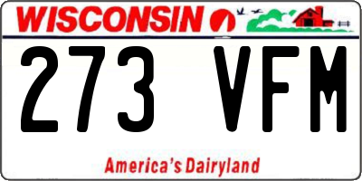 WI license plate 273VFM