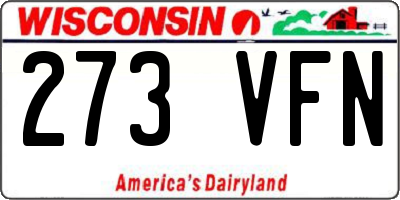 WI license plate 273VFN