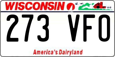WI license plate 273VFO