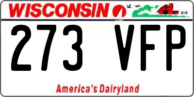 WI license plate 273VFP