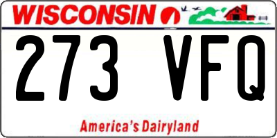 WI license plate 273VFQ