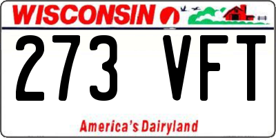 WI license plate 273VFT