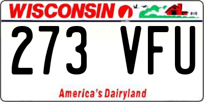 WI license plate 273VFU