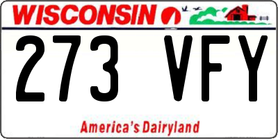 WI license plate 273VFY