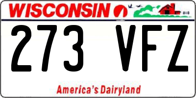 WI license plate 273VFZ