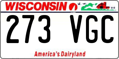 WI license plate 273VGC