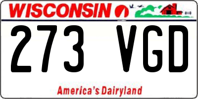 WI license plate 273VGD