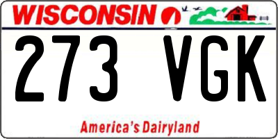 WI license plate 273VGK