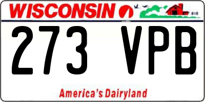 WI license plate 273VPB