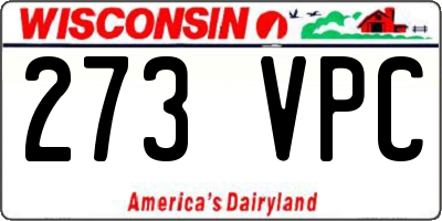WI license plate 273VPC
