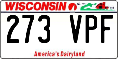 WI license plate 273VPF