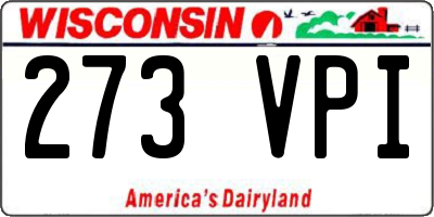 WI license plate 273VPI