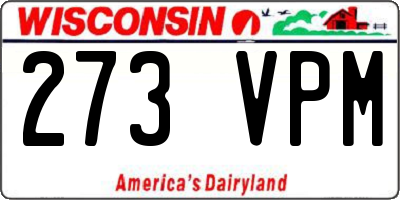 WI license plate 273VPM