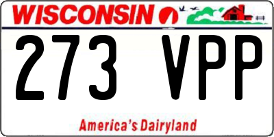 WI license plate 273VPP