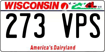 WI license plate 273VPS