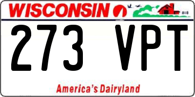 WI license plate 273VPT