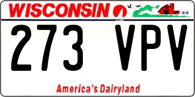WI license plate 273VPV