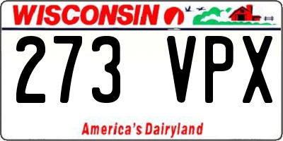 WI license plate 273VPX