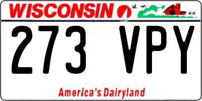 WI license plate 273VPY