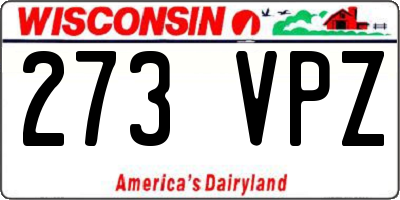 WI license plate 273VPZ