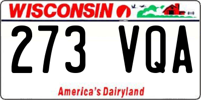 WI license plate 273VQA