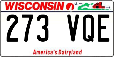 WI license plate 273VQE