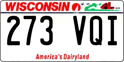 WI license plate 273VQI