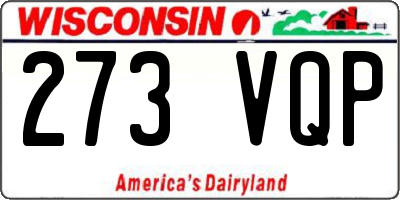 WI license plate 273VQP