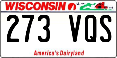 WI license plate 273VQS