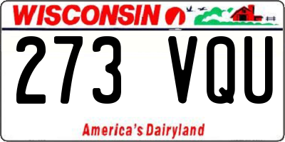 WI license plate 273VQU