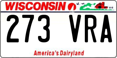 WI license plate 273VRA