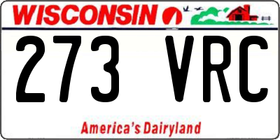 WI license plate 273VRC