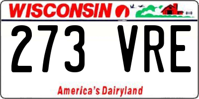 WI license plate 273VRE