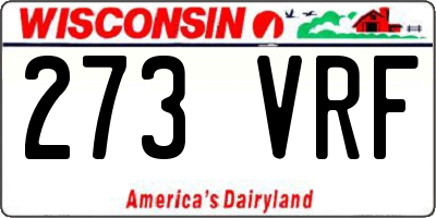 WI license plate 273VRF