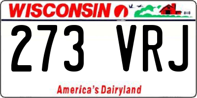 WI license plate 273VRJ