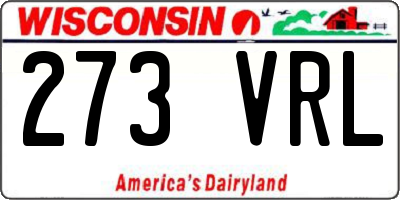 WI license plate 273VRL