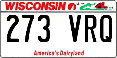 WI license plate 273VRQ