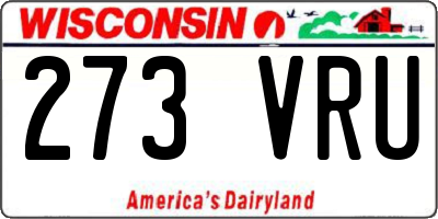 WI license plate 273VRU