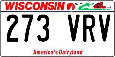 WI license plate 273VRV