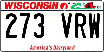 WI license plate 273VRW
